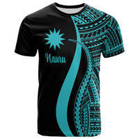 Nauru T Shirt Turquoise Polynesian Tentacle Tribal Pattern Unisex Turquoise - Polynesian Pride
