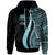 Federated States of Micronesia Hoodie Turquoise Tentacle Tribal Pattern Unisex Turquoise - Polynesian Pride