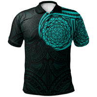 Polo Shirt Polynesian Flowers Tattoo Style - Polynesian Pride