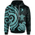 Yap Polynesian Hoodie Turquoise Tentacle Turtle Unisex Turquoise - Polynesian Pride