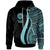 Tahiti Hoodie Turquoise Tentacle Tribal Pattern Unisex Turquoise - Polynesian Pride