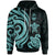 Guam Polynesian Hoodie Turquoise Tentacle Turtle Unisex Turquoise - Polynesian Pride