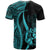 Tonga T Shirt Turquoise Polynesian Tentacle Tribal Pattern - Polynesian Pride