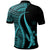 Kosrae Custom Polo Shirt Turquoise Polynesian Tentacle Tribal Pattern - Polynesian Pride