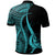 Pohnpei Custom Polo Shirt Turquoise Polynesian Tentacle Tribal Pattern - Polynesian Pride