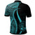 Marshall Islands Custom Polo Shirt Turquoise Polynesian Tentacle Tribal Pattern Crest - Polynesian Pride