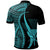 Hawaii Polo Shirt Turquoise Polynesian Tentacle Tribal Pattern - Polynesian Pride