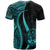 Marshall Islands T Shirt Turquoise Polynesian Tentacle Tribal Pattern Crest - Polynesian Pride