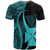 Wallis and Futuna T Shirt Turquosie Polynesian Tentacle Tribal Pattern - Polynesian Pride