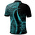 Tuvalu Custom Polo Shirt Turquoise Polynesian Tentacle Tribal Pattern - Polynesian Pride