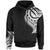 Cook Islands Hoodie Cook Islands Tatau White Patterns With Coat ofrms Unisex Black - Polynesian Pride