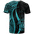 Niue T Shirt Turquoise Polynesian Tentacle Tribal Pattern - Polynesian Pride