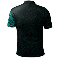 Polo Shirt Polynesian Flowers Tattoo Style - Polynesian Pride