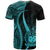 Samoa T Shirt Turquoise Polynesian Tentacle Tribal Pattern - Polynesian Pride