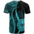 Tahiti Custom T Shirt Turquoise Micronesian Tentacle Tribal Pattern - Polynesian Pride