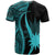 Nauru Custom T Shirt Turquosie Micronesian Tentacle Tribal Pattern - Polynesian Pride