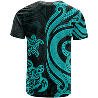 Fiji Polynesian T Shirt Turquoise Tentacle Turtle - Polynesian Pride