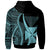 Wallis and Futuna Custom Zip up Hoodie Turquoise Tentacle Tribal Pattern - Polynesian Pride