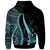 Vanuatu Zip up Hoodie Turquoise Tentacle Tribal Pattern - Polynesian Pride