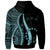 Cook Islands Hoodie Turquoise Tentacle Tribal Pattern - Polynesian Pride