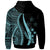 Kosrae Zip up Hoodie Turquoise Tentacle Tribal Pattern - Polynesian Pride