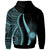 Marshall Islands Zip up Hoodie Turquoise Tentacle Tribal Pattern - Polynesian Pride