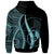 Yap Zip up Hoodie Turquoise Tentacle Tribal Pattern - Polynesian Pride