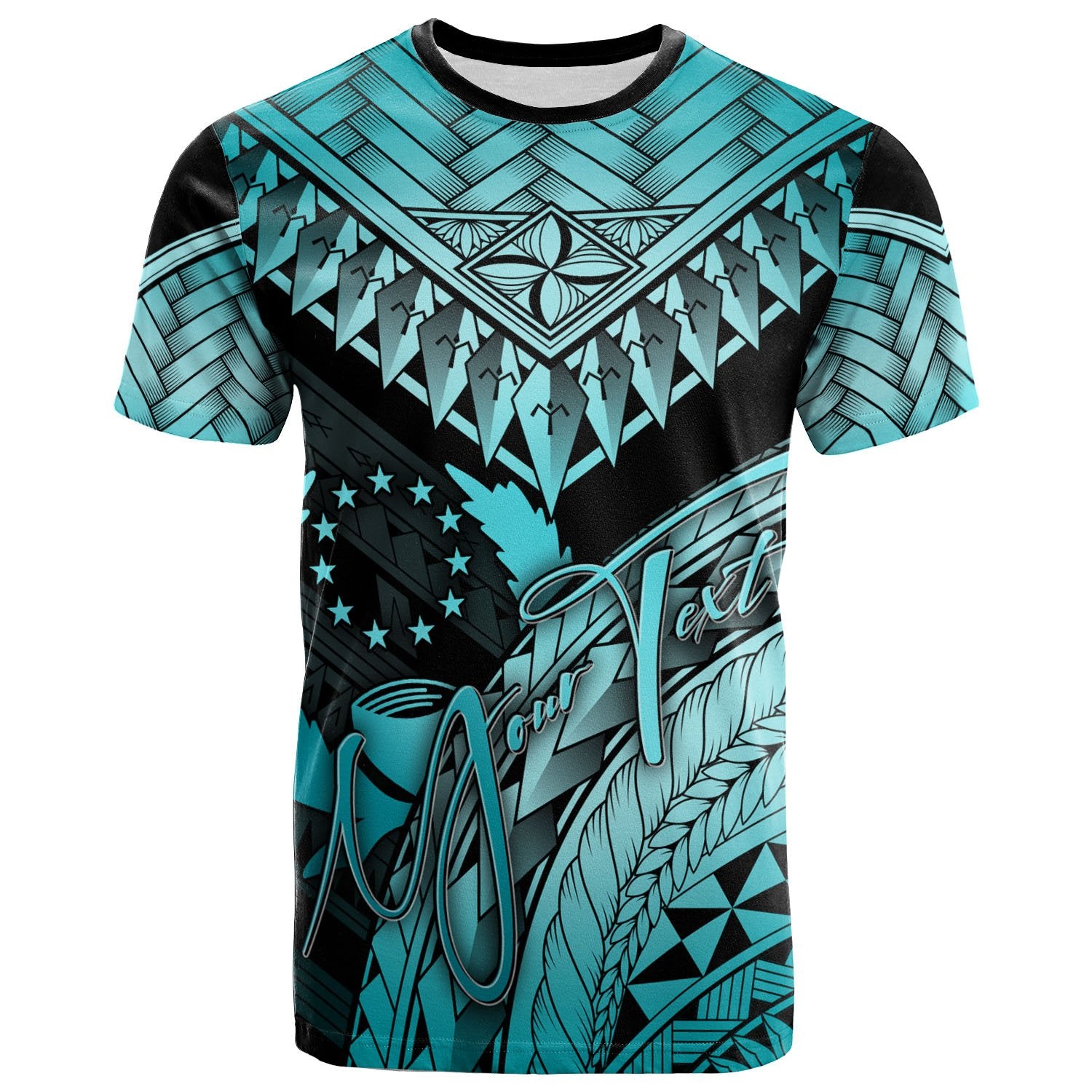 Pohnpei Custom T Shirt Turquoise Polynesian Necklace and Lauhala Unisex Turquoise - Polynesian Pride