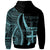 Fiji Hoodie Turquoise Tentacle Tribal Pattern - Polynesian Pride