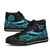 American Samoa High Top Shoes Turquoise - Polynesian Tentacle Tribal Pattern - Polynesian Pride