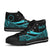 Cook Islands Custom Personalised High Top Shoes Turquoise - Polynesian Tentacle Tribal Pattern - Polynesian Pride