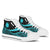 Nauru Custom Personalised High Top Shoes Turquoise - Polynesian Tentacle Tribal Pattern Unisex White - Polynesian Pride