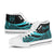 Fiji Custom Personalised High Top Shoes Turquoise - Polynesian Tentacle Tribal Pattern Crest - Polynesian Pride