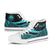 Federated States of Micronesia Custom Personalised High Top Shoes Turquoise - Polynesian Tentacle Tribal Pattern - Polynesian Pride