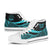 Marshall Islands High Top Shoes Turquoise - Polynesian Tentacle Tribal Pattern Crest - Polynesian Pride