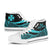 Wallis And Futuna High Top Shoes Turquoise - Polynesian Tentacle Tribal Pattern - Polynesian Pride