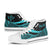 Kosrae Custom Personalised High Top Shoes Turquoise - Polynesian Tentacle Tribal Pattern - Polynesian Pride