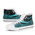 Cook Islands Custom Personalised High Top Shoes Turquoise - Polynesian Tentacle Tribal Pattern - Polynesian Pride