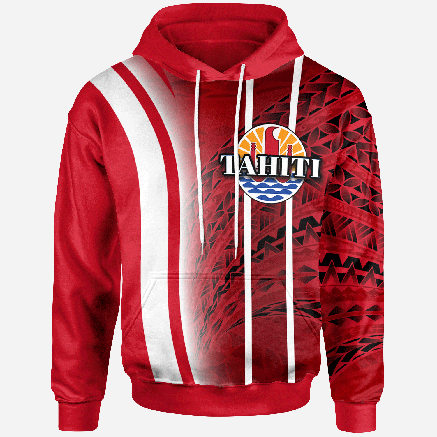 Tahiti Hoodie Special style Unisex Red - Polynesian Pride