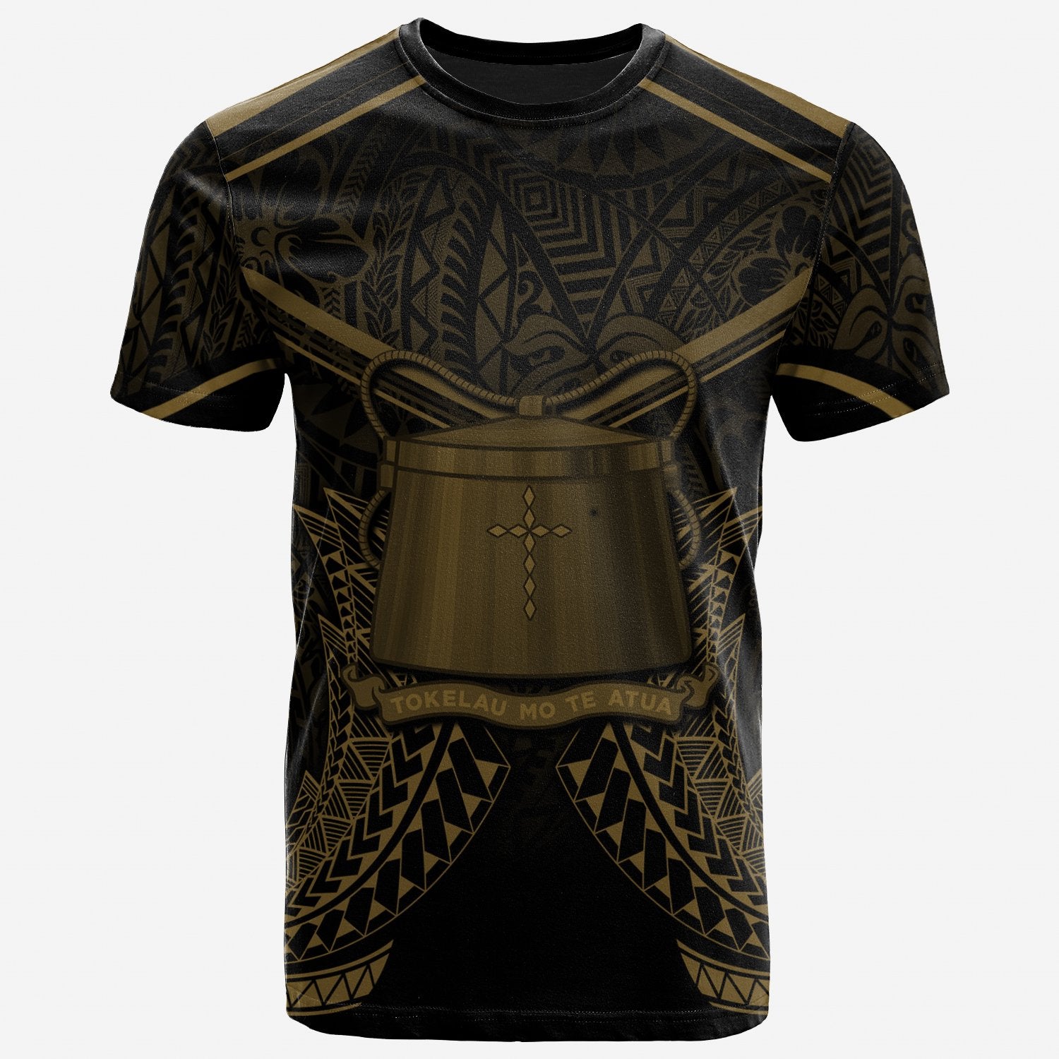 Tokelau T Shirt Tokelauan Seal With Gold Line Style Unisex Black - Polynesian Pride