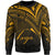 Tonga Sweatshirt - Cross Style Gold Color Unisex Black - Polynesian Pride