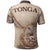 Tonga Polo Shirt Hibiscus Flowers Vintage Style - Polynesian Pride