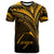 Tonga T Shirt Gold Color Cross Style Unisex Black - Polynesian Pride
