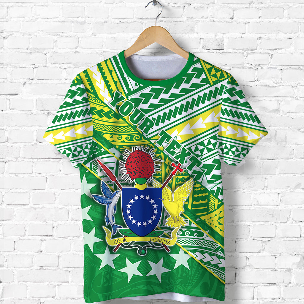 Custom Cook Islands Rugby T Shirt New Breathable LT13 Unisex Green - Polynesian Pride