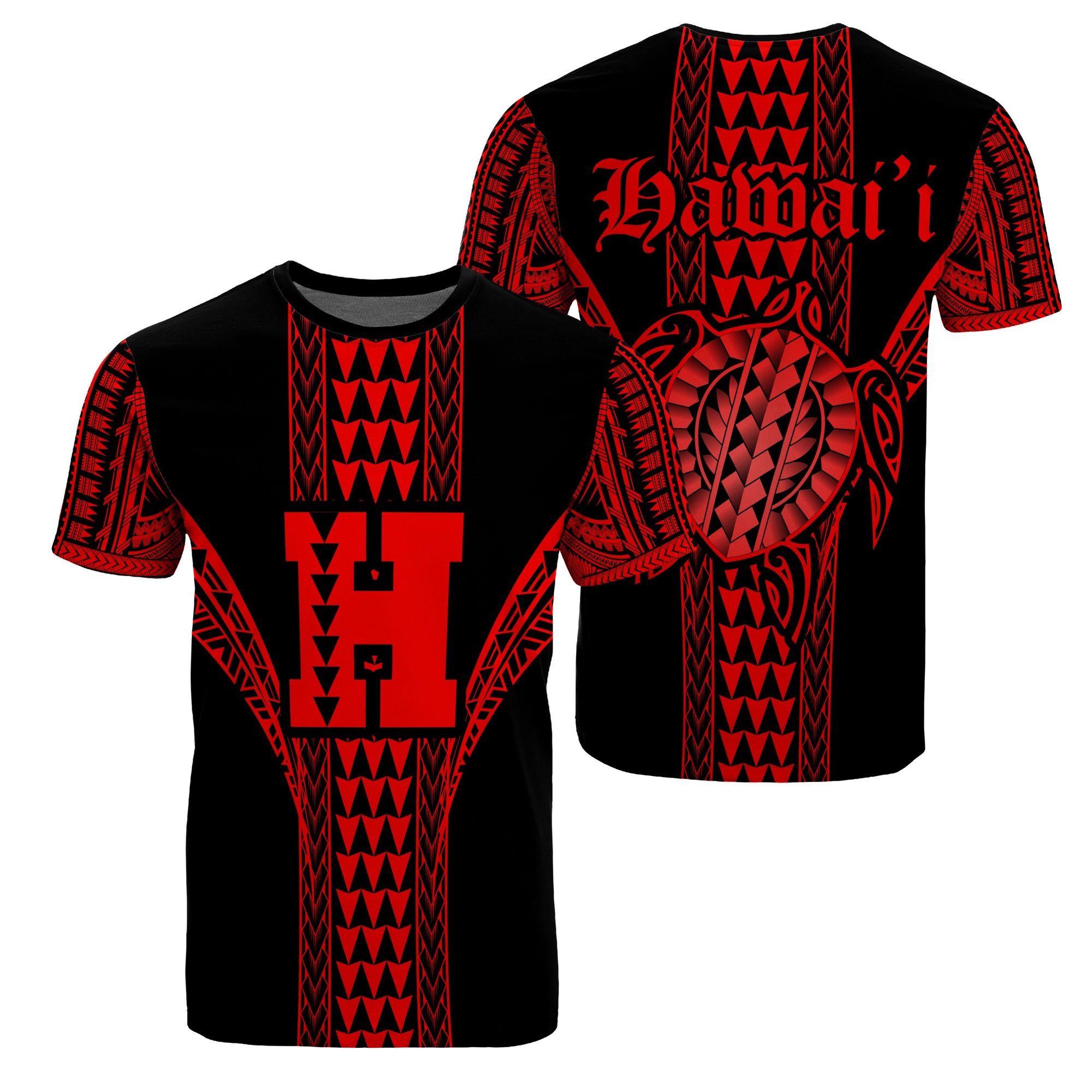 Hawaii Island Polynesian T Shirt Comely Style Unisex Red - Polynesian Pride