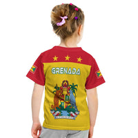 Grenada T shirt KID Power Grenada Mix Coat of Arms LT13 - Polynesian Pride