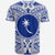 Custom Chuuk Flag T Shirt Micronesia Style Blue LT13 - Polynesian Pride