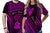 Custom Polynesian Valentine Couple T Shirt I LOVE YOU Hibiscus Style Purple LT13 - Polynesian Pride