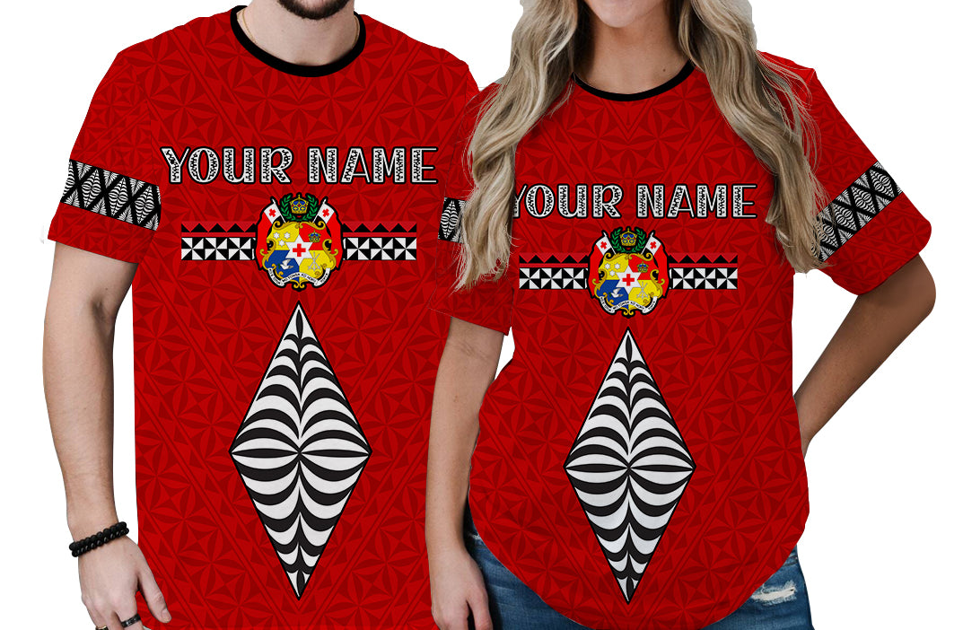 Custom Tonga Polynesian Couple T Shirt Ngatu Valentine Tongan KING and QUEEN LT13 - Polynesian Pride