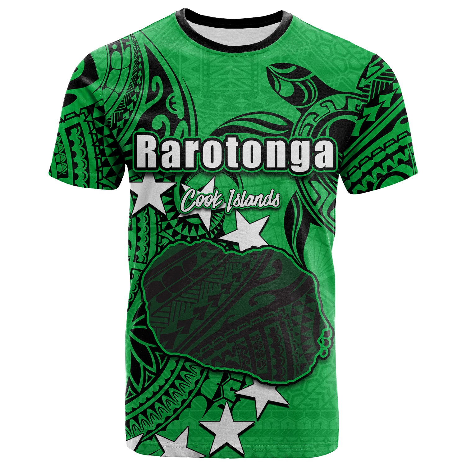 Custom Cook Islands T Shirt Rarotonga LT6 Unisex Green - Polynesian Pride